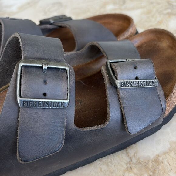 Birkenstock Arizona Soft Footbed - Nubuck Leather Concrete Grey - Picture 13 of 13